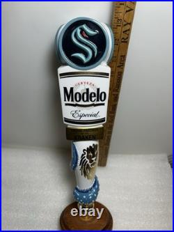 MODELO ESPECIAL SEATTLE KRAKEN NHL GOLD STANDARD Draft beer tap handle. MEXICO MODELO ESPECIAL SEATTLE KRAKEN NHL GOLD STANDARD Draft beer tap handle. MEXICO