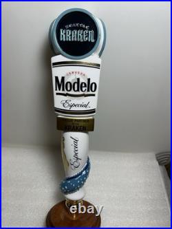 MODELO ESPECIAL SEATTLE KRAKEN NHL GOLD STANDARD Draft beer tap handle. MEXICO MODELO ESPECIAL SEATTLE KRAKEN NHL GOLD STANDARD Draft beer tap handle. MEXICO