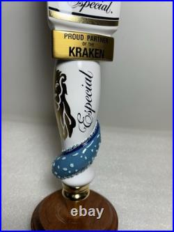 MODELO ESPECIAL SEATTLE KRAKEN NHL GOLD STANDARD Draft beer tap handle. MEXICO