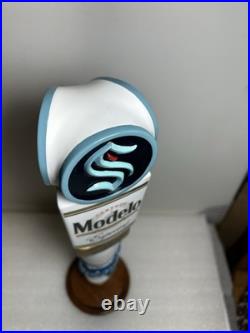 MODELO ESPECIAL SEATTLE KRAKEN NHL GOLD STANDARD Draft beer tap handle. MEXICO