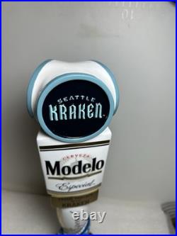 MODELO ESPECIAL SEATTLE KRAKEN NHL GOLD STANDARD Draft beer tap handle. MEXICO