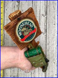 MOOSEHEAD LAGER / 12 Figural Beer Tap Handle (Camping, Backpacker RARE!)