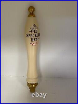 MORLAND BREWING OLD SPECKLED HEN ENGLISH ALE draft beer tap handle Mancave RARE