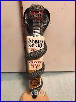 MOTHERS BREWING THE GREAT COBRA SCARE OF 53 beer tap handle. Missouri