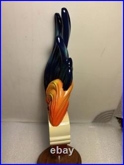 MOUNTAIN FORK BREWING THE ROOSTER MEXICAN ALE Draft beer tap handle. OKLAHOMA