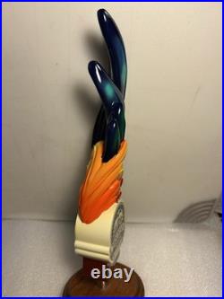 MOUNTAIN FORK BREWING THE ROOSTER MEXICAN ALE Draft beer tap handle. OKLAHOMA