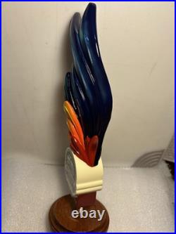 MOUNTAIN FORK BREWING THE ROOSTER MEXICAN ALE Draft beer tap handle. OKLAHOMA