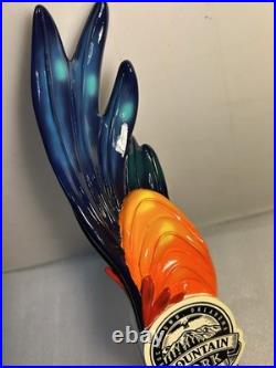 MOUNTAIN FORK BREWING THE ROOSTER MEXICAN ALE Draft beer tap handle. OKLAHOMA