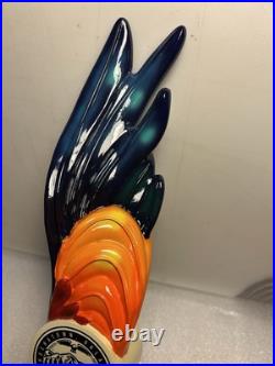 MOUNTAIN FORK BREWING THE ROOSTER MEXICAN ALE Draft beer tap handle. OKLAHOMA