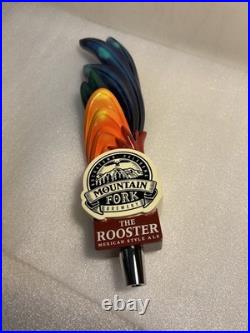 MOUNTAIN FORK BREWING THE ROOSTER MEXICAN ALE Draft beer tap handle. OKLAHOMA MOUNTAIN FORK BREWING THE ROOSTER MEXICAN ALE Draft beer tap handle. OKLAHOMA