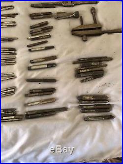 Machinist Tools LOT. OVER 150 ITEMS Drill Bits, Taps, Dies, Reamers, handles