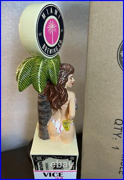 Miami Brewing VICE IPA Bikini Cop Money Keg Tap Handle NEW Florida 12 Tall NIB
