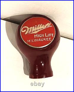 Miller High Life Beer Ball Knob Tap Handle circa 1930's/1940's