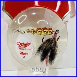 Miller High Life Mepps 3 Fishing Lure Acrylic Beer Tap Handle Vintage Outdoors