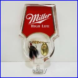 Miller High Life Mepps 3 Fishing Lure Acrylic Beer Tap Handle Vintage Outdoors