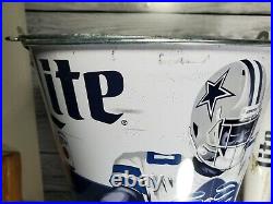 Miller Lite/Dallas Cowboys Bundle. Tap Handle, 2 Buckets, 2 Cups, 2 Tumblers NEW
