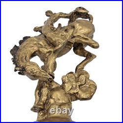 Minott's Black Star Beer Tap Handle Horse Rider Figural Breweriana Draft Knob