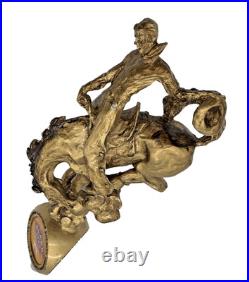 Minott's Black Star Beer Tap Handle Horse Rider Figural Breweriana Draft Knob