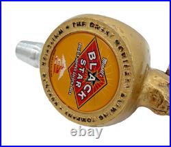 Minott's Black Star Beer Tap Handle Horse Rider Figural Breweriana Draft Knob