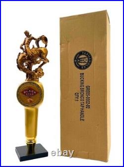 Minotts Black Star Beer Bucking Bronco 3D Figural 3D Tap Handle NEW withStand