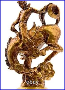 Minotts Black Star Beer Bucking Bronco 3D Figural 3D Tap Handle NEW withStand