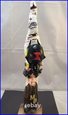 Moddy Brew Black Widow Stout Beer Tap Handle Figural Girl Beer Tap Handle
