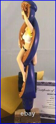 Moddy Brew Deep Troubles Blonde Ale Beer Tap Handle Figural Girl Beer Tap Handle