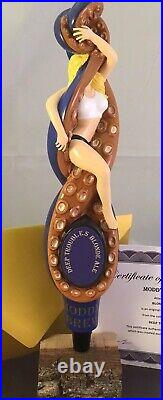Moddy Brew Deep Troubles Blonde Ale Beer Tap Handle Rare Figural Girl Tap Handle