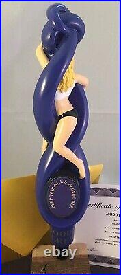 Moddy Brew Deep Troubles Blonde Ale Beer Tap Handle Rare Figural Girl Tap Handle