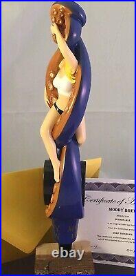 Moddy Brew Deep Troubles Blonde Ale Beer Tap Handle Rare Figural Girl Tap Handle