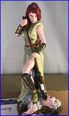 Moddy Brew Gorgon Conquest Red Ale Beer Tap Handle Rare Figural Girl Tap Handle