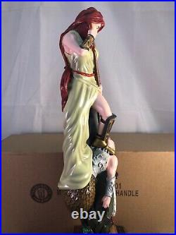 Moddy Brew Gorgon Conquest Red Ale Beer Tap Handle Rare Figural Girl Tap Handle