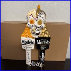 Modelo Dual Tap Handles. Negra and Especial Dia De Los Muertos Half Skulls 12