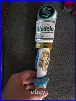 Modelo Especial Beer Tap Keg Handle SEATTLE KRAKEN! Inaugural 2021