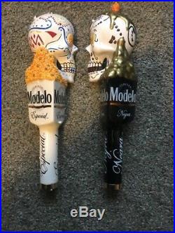 Modelo Especial Day Of The Dead Sugar Skull Set Beer Tap Handles-NEW IN BOX
