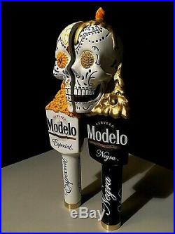 Modelo Especial / Negra Day Of The Dead Sugar Skull Beer Tap Handle Kegerator