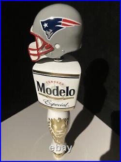 Modelo Especial New England Patriots Beer Bar Tap Handle With Football Helmet