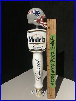 Modelo Especial New England Patriots Beer Bar Tap Handle With Football Helmet