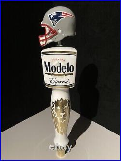 Modelo Especial New England Patriots Beer Bar Tap Handle With Football Helmet