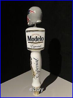 Modelo Especial New England Patriots Beer Bar Tap Handle With Football Helmet