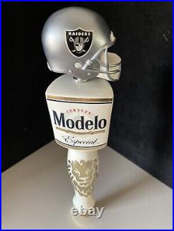 Modelo Especial Raiders Las Vegas Beer Tap Handle Football Helmet Bar Lot H