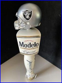 Modelo Especial Raiders Las Vegas Beer Tap Handle Football Helmet Bar Lot H