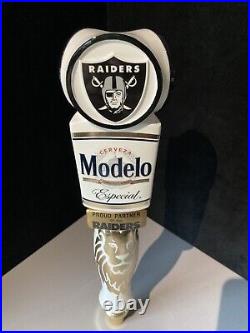 Modelo Especial Raiders Las Vegas Beer Tap Handle Football Helmet Bar Lot R