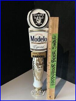 Modelo Especial Raiders Las Vegas Beer Tap Handle Football Helmet Bar Lot R
