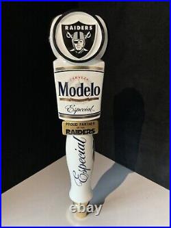 Modelo Especial Raiders Las Vegas Beer Tap Handle Football Helmet Bar Lot R
