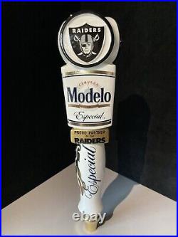 Modelo Especial Raiders Las Vegas Beer Tap Handle Football Helmet Bar Lot R