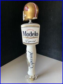 Modelo Especial San Francisco 49ers Beer Bar Tap Handle With Football Helmet