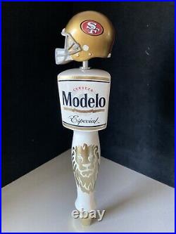 Modelo Especial San Francisco 49ers Beer Bar Tap Handle With Football Helmet