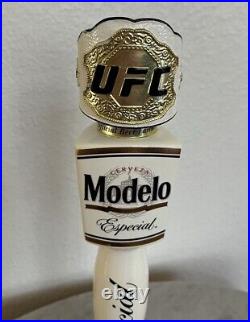 Modelo Especial Ufc Draft Beer Bar Tap Handle White Gold Mma Belt Mancave 13