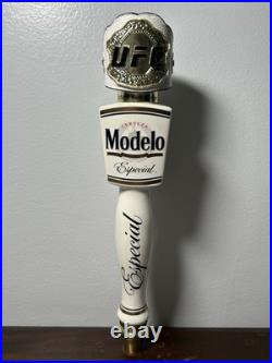 Modelo Especial x UFC Draft Beer Bar Tap Handle White & Gold MMA 13.5